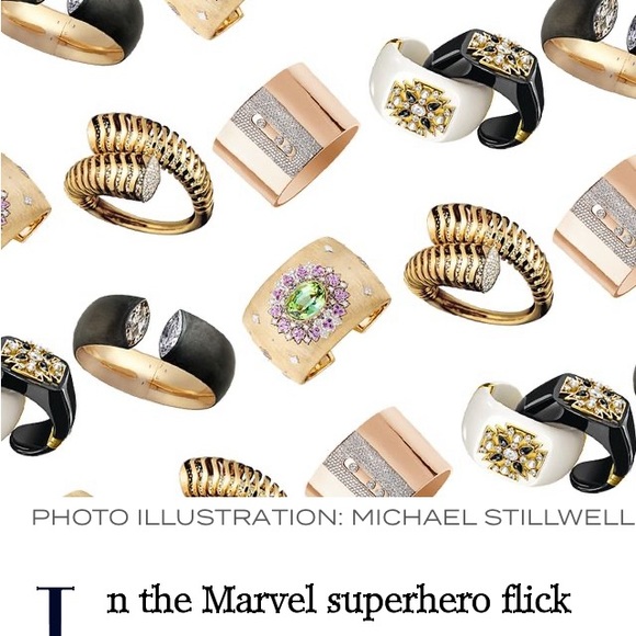 Patrice Vintage  cuff bracelet, an art piece in glass and brass. - Picture 10 of 11